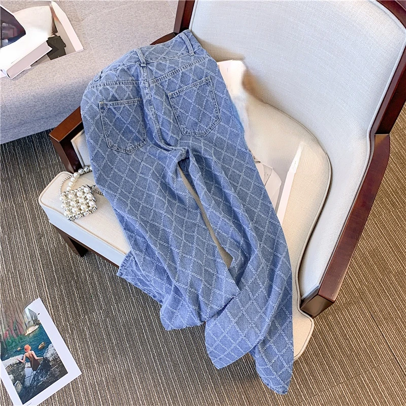 Retro Wide Leg Pants High Waist Jeans Women Straight Mom Baggy Jeans Denim Fashion Versatile Streetwear Clothes Long Trousers