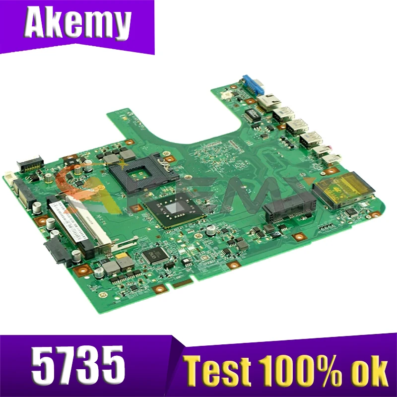 

AKEMY MB.AU901.001 MBAU901001 Laptop Motherboard for Acer 5335 5735 Series 48.4K801.011 Mainboard INTEL GM45 GMA X4500 DDR2