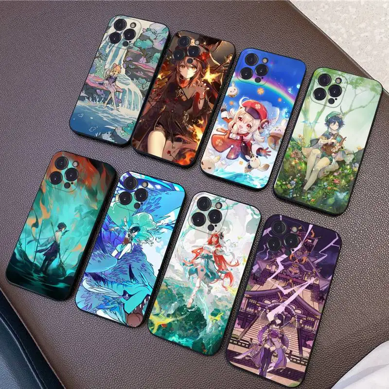 

Adventure Games Genshin Impact Phone Case Silicone Soft For iphone 14 13 12 11 Pro Mini XS MAX 8 7 6 Plus X 2020 XR Shell