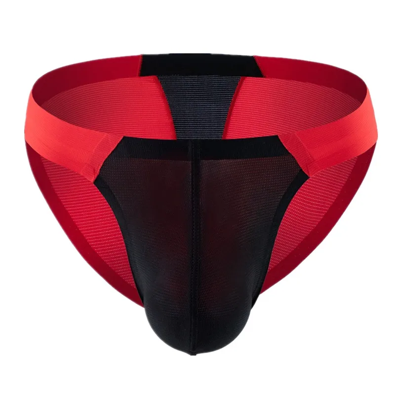 

Men Underwear Briefs Shorts Bikini Slip Ice Silk Panties Man Breathable Low Rise U Convex Pouch Underpants Ropa Interior Hombre