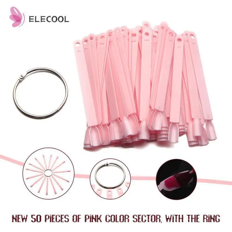 

Накладные Типсы ELECOOLPink для маникюра, веер для практики, инструменты для демонстрации лака, инструменты для нейл-арта