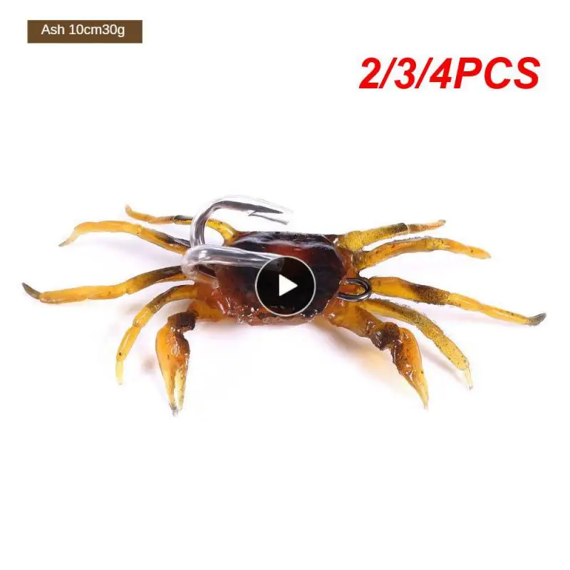 

2/3/4PCS Luya Bait Oft Crab Bait Silicone Bionic Bait Anti-hanging Bottom Double Hook Crab Soft Bait Fishing Gear