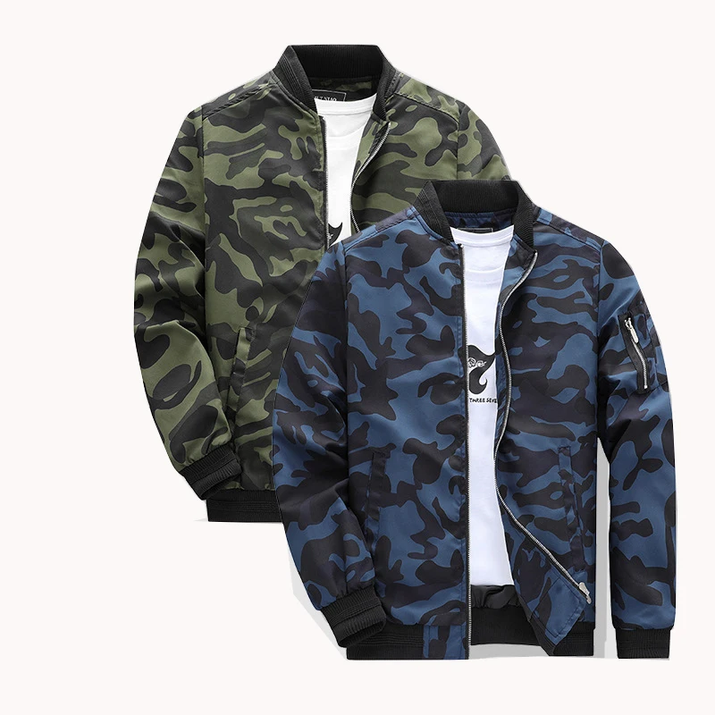 

Autumn Outwear Plus Size M-7XL Quality Men's Camouflage Zipper Jackets Male Coats Camo Bomber Jacket Mens Hip Brand Clothing