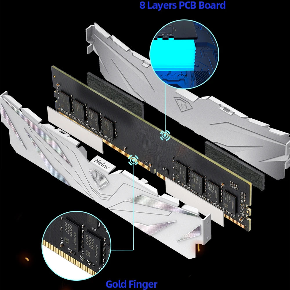 Оперативная память Netac DDR4 8 ГБ/2 ГБ/16 ГБ 3200 МГц 3600