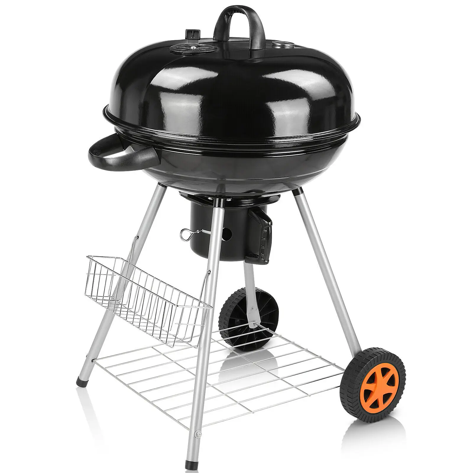 

Charcoal Grill Ø57cm Round Enamel BBQ Grill for Garden Camping Camping Bbq Grill Outdoor