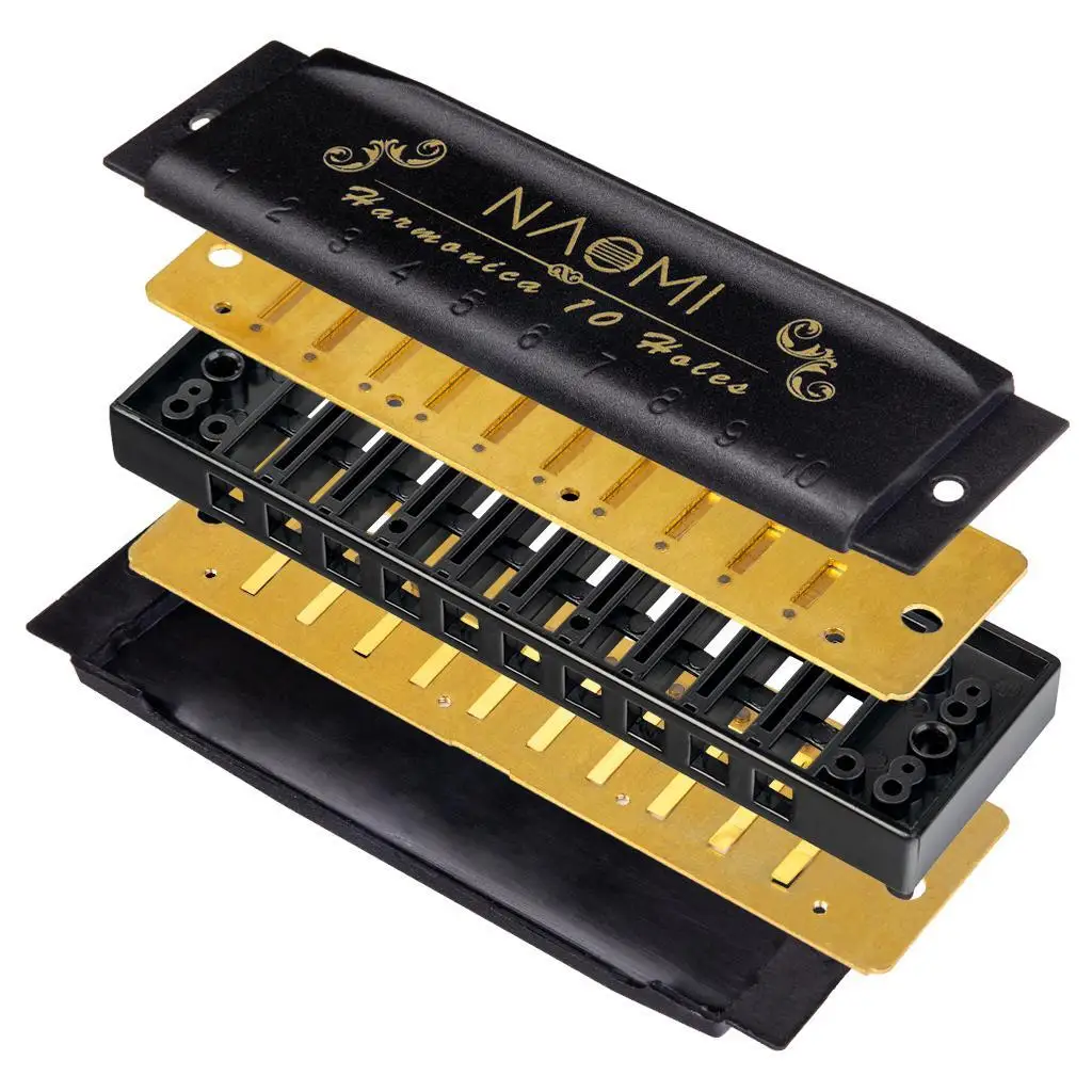 

NAOMI Piedmont Blues Harmonica Harp Set of 7 with Case