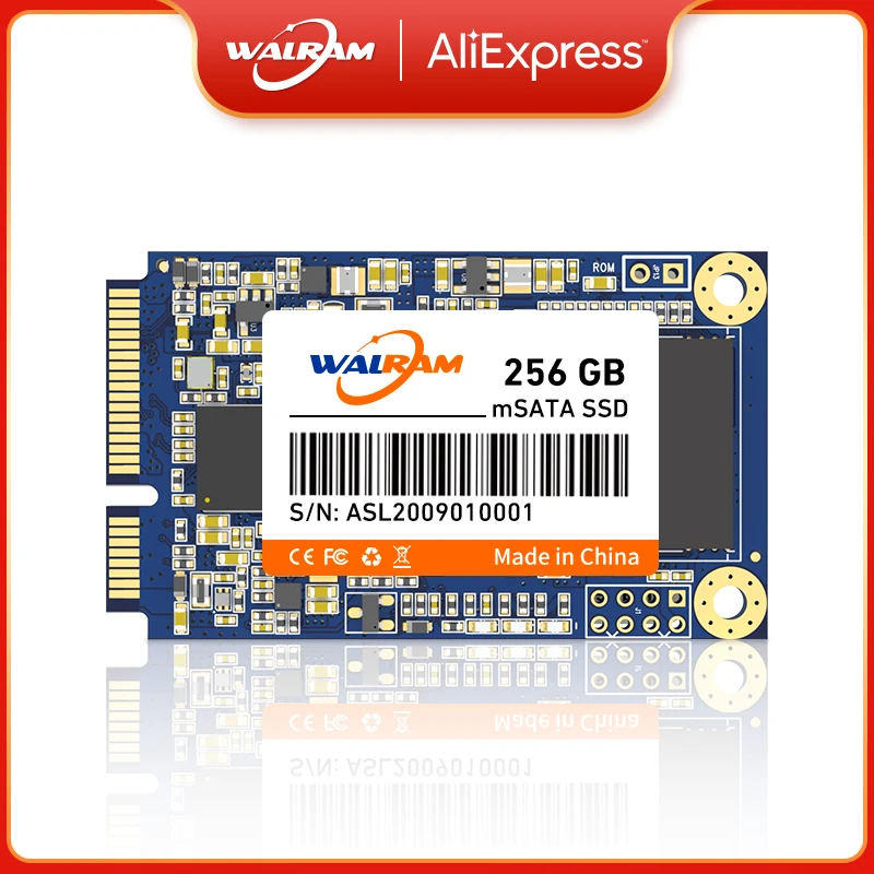 Walram mSATA SSD 128GB 256GB 512GB 1TB 3x5cm Mini SATA 3 Internal Solid State Hard Drive Hard Disk for Laptop and Notebook