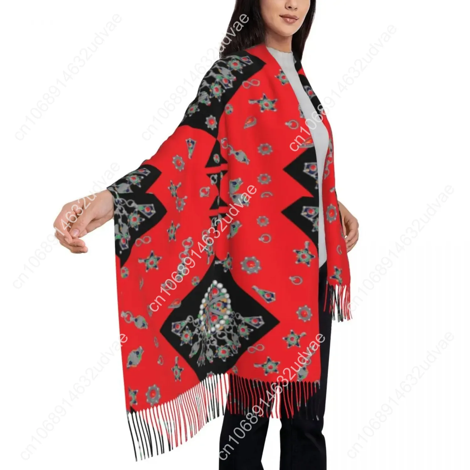 Ювелирные изделия Kabyle с принтом по индивидуальному заказу шарф в африканском