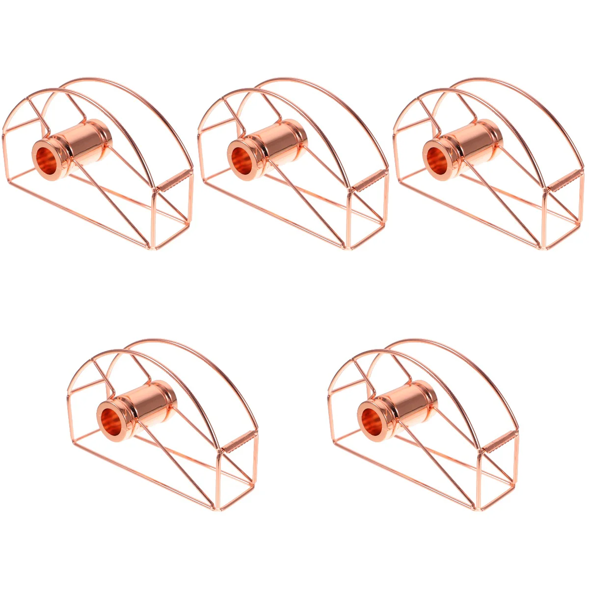 

5 PCS Portable Tape Dispenser Desk Pro Gaff Slicer Supply Iron Desktop Metal Cutters