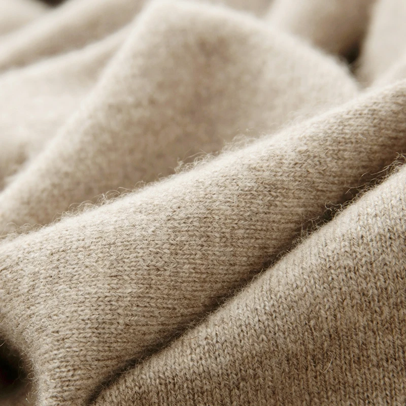 Cashmere Sweater O-Neck Pullover Autumn/Winter Casual Knitted 100% Pure Wool Tops Fashion One-line ready-to-Wear