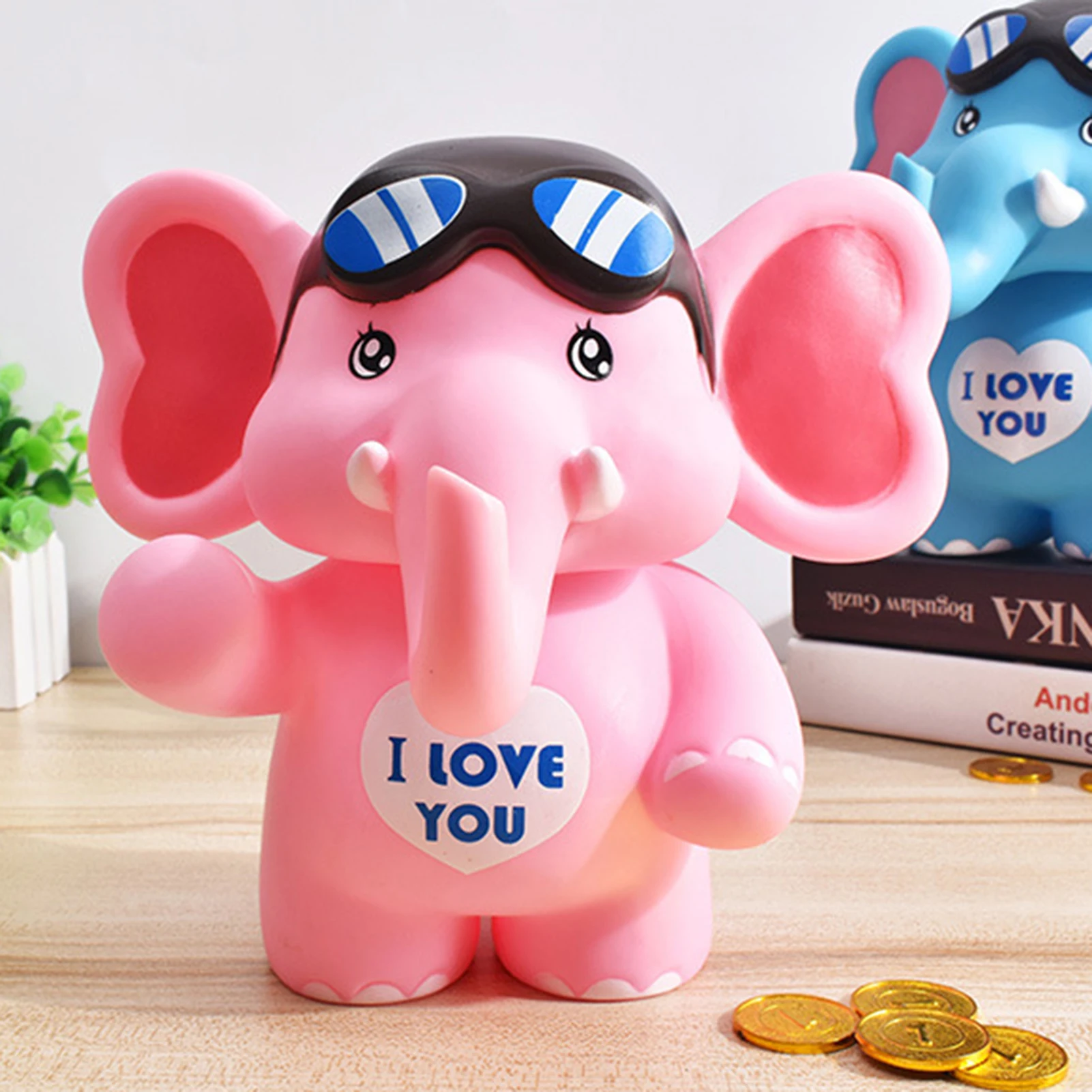 

Colorful Elephant Piggy Bank Cartoon Cute Money Storage Box Coins Holder Unbreakable Children Birthday Gifts Home Decoration