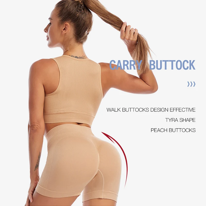 

2Pcs Yoga Set Sport For Women Suit Workout Gym Set Shorts Fitness Running Clothing Sexy Breathable Sportswear Women Tracksuit