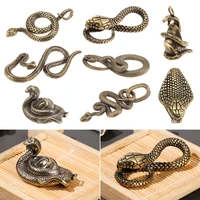 new fashion multitool brass metal key ring tool cobra animal keyring hand bag pendant snake shape keychain