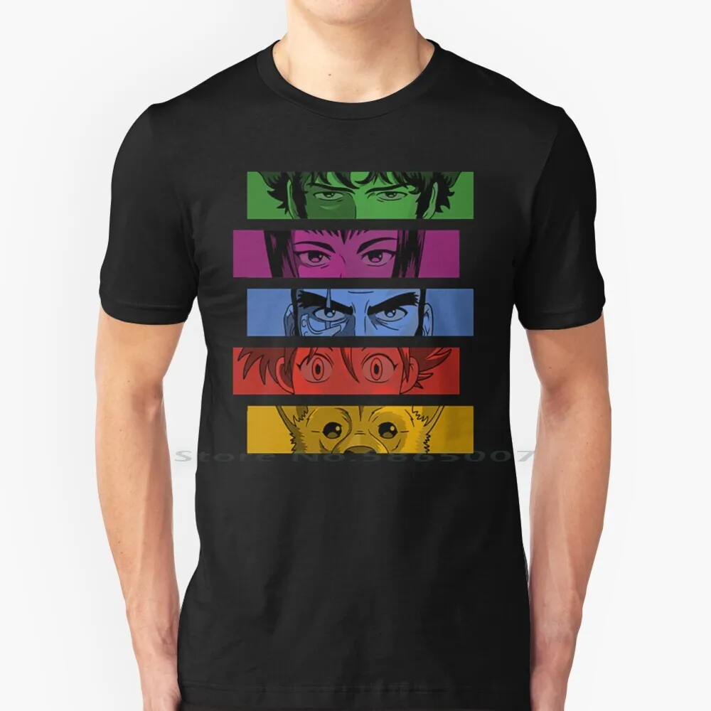 Футболка Cowboy Bebop Team из 100% хлопка манга Спайк Шпигель охотник за головами скажем