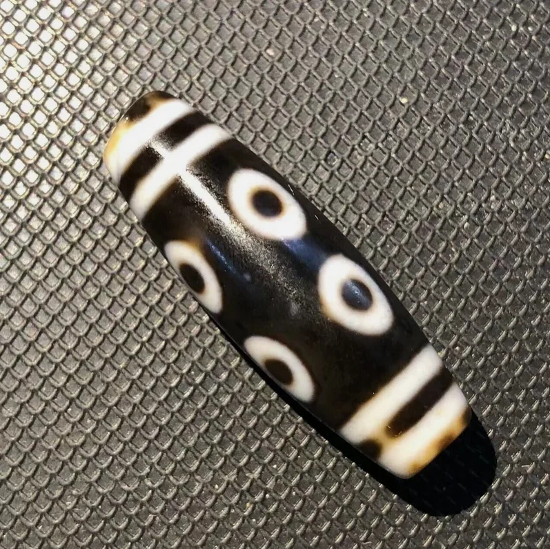 Энергетический тибетский старый агат 8Eye Totem dZi бусина-амулет 12 5*37 8 ммN005
