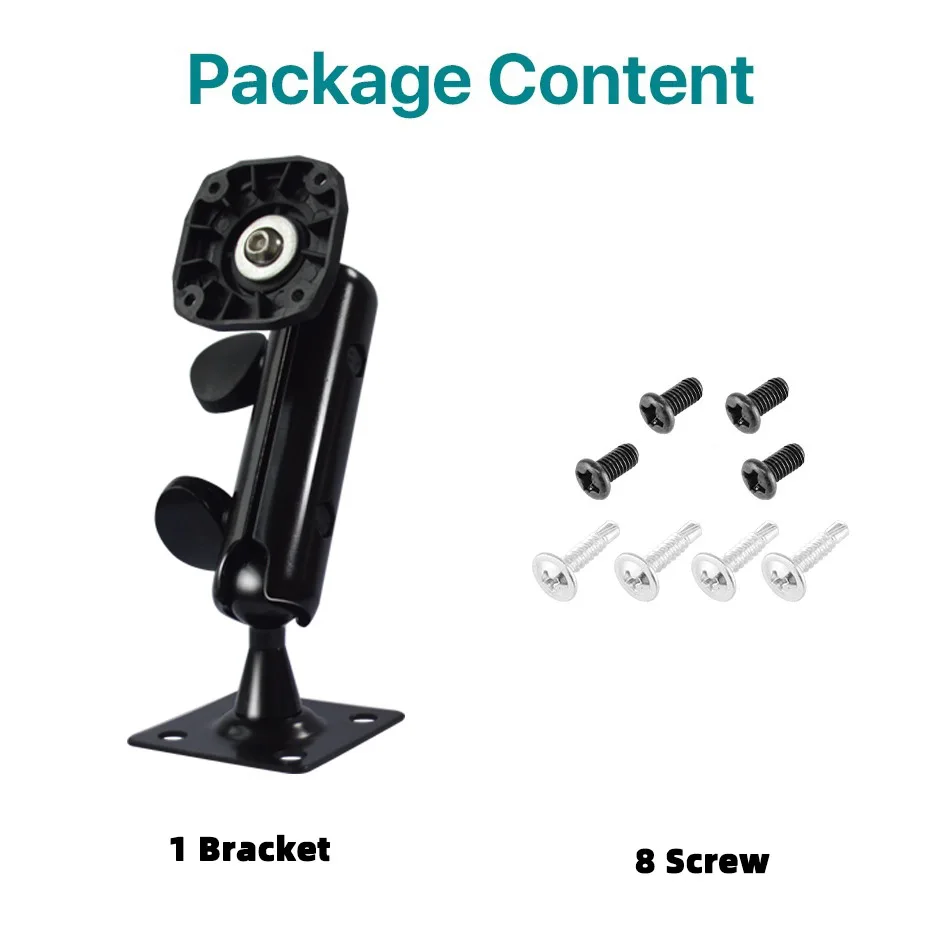 

180 ° Вращающийся автомобильный монитор, стальной сферический кронштейн для экранов 7, 9, 10,36 дюйма, универсальный держатель приборной панели/настольного компьютера