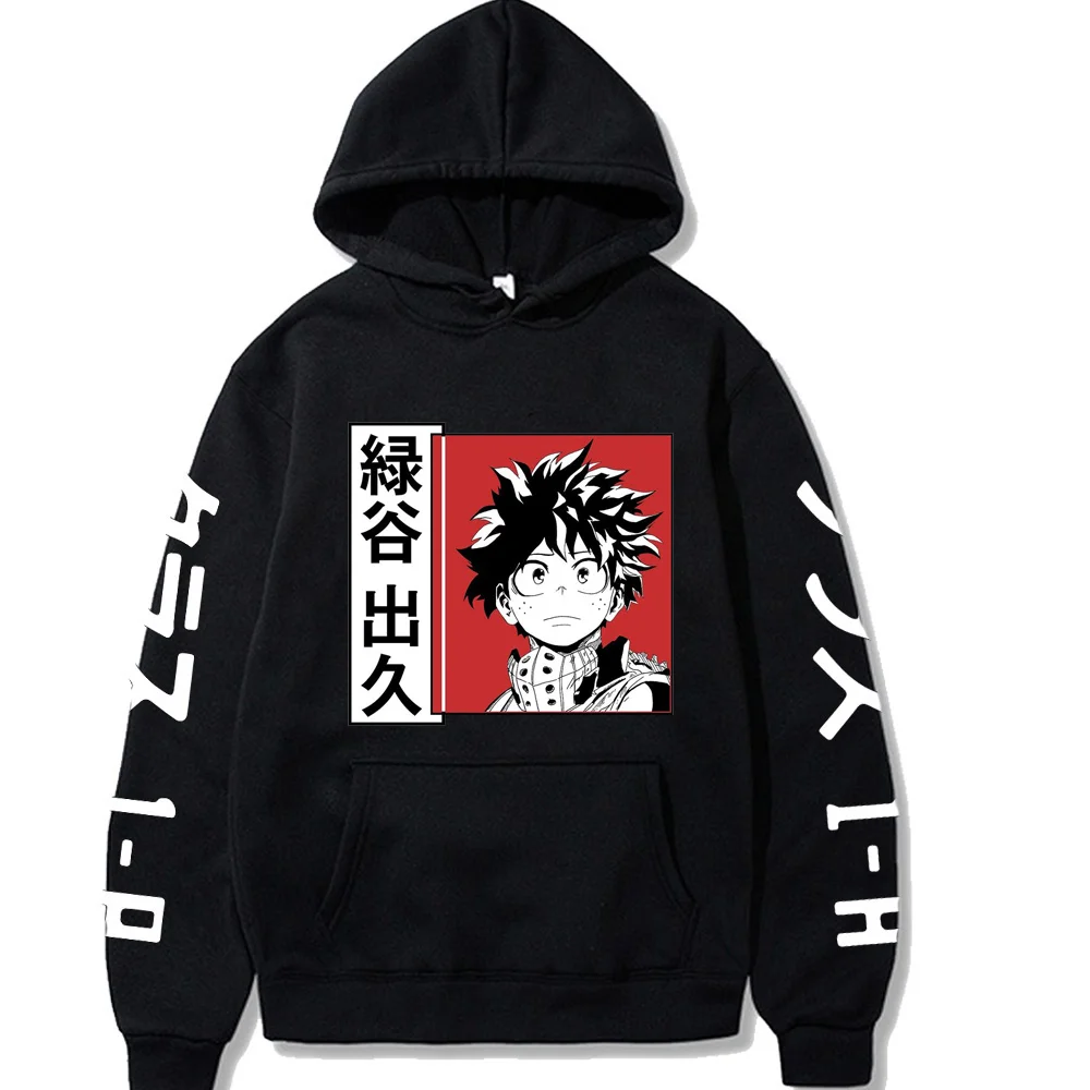 Deku Anime Hoodies MHA Cosplay My Hero Academia Pullovers Sweatshirts Men Women Casual Streetwear Loose Sweater Hoody 2022 Top