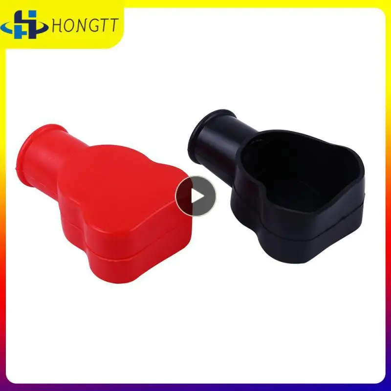 

Car Battery Negative Positive Insulating Protector 12V PVC Red & Black Battery Clamps Replacement Accessories