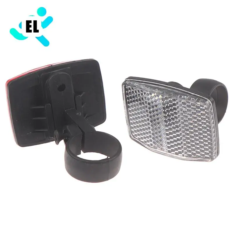 

New 1Pcs Bicycle Bike Handlebar Reflector Reflective Front Rear Warning Light Safety Lens White/Red High Quality
