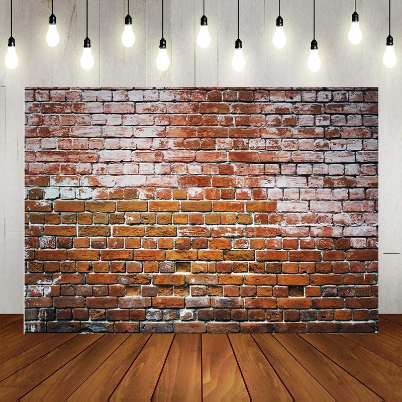 

Rustic Red Brick Wall Vintage Brick Birthday Party Photography Backdrop Background Newborn Baby Graduation Decoration Banner