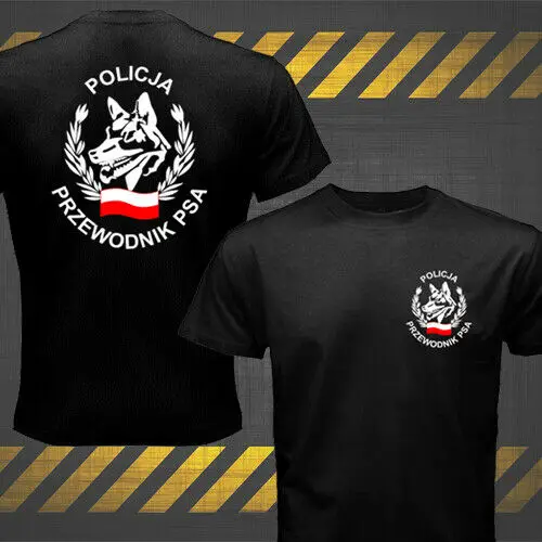 

Amazing Tees Men T Shirt Double-sided Casual Unique Oversized New Poland Polish Police Dog Unit K9 Policja T-shirt Male T-shirts