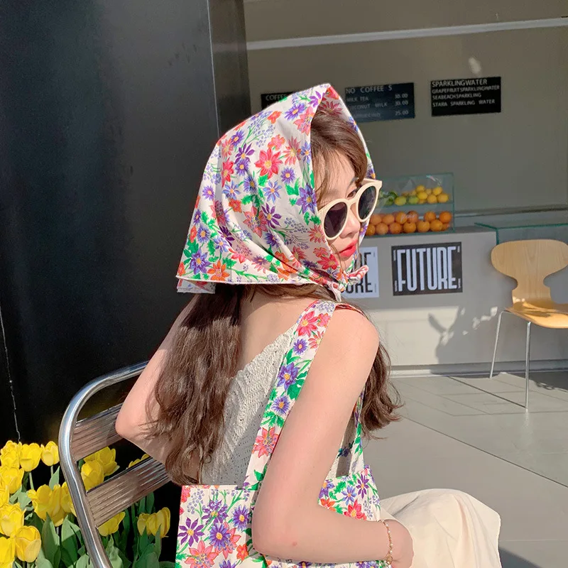 Women's Summer Korean Style All-match Silk Scarf Hair Band