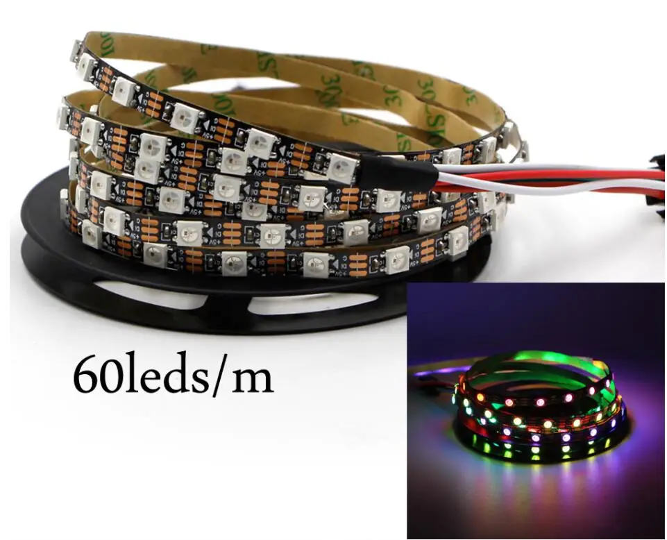 

800m/Lot 5V 2811 60Leds Pixel Led Stripe M5 Control Pixel Addressable Strips Rgb Individually Addressable Pixel Stripe
