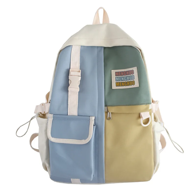 

Женский рюкзак, новинка 2022, рюкзак в студенческом стиле, Китай, модный, на одно плечо, диагональ, крест, заклепки, моющаяся кожа, JT22530013