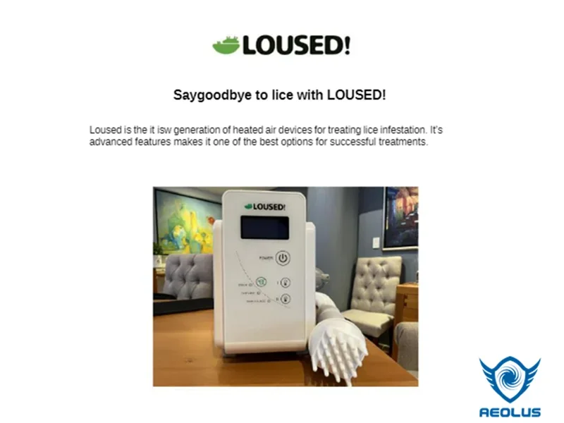 Новинка заработанная LOUSED! Машина для удаления вшей от волосы на заводе