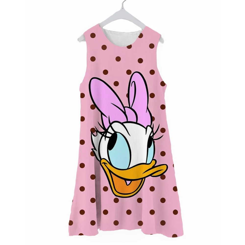 Disney Donald Duck Daisy Princess Dress For Summer Toddler Kids Dresses For Girls Clothes Children Casual Birthday Party Costume