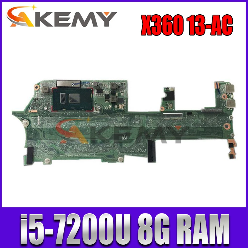 

For HP Spectre X360 13-AC 13-W Laptop Motherboard DAX31MB1AA0 918044-601 918044-001 i5-7200U CPU 8GB RAM
