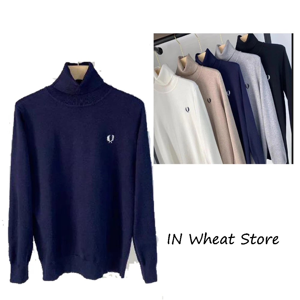 

Свитер Мужской трикотажный с высоким воротником, на осень и зиму