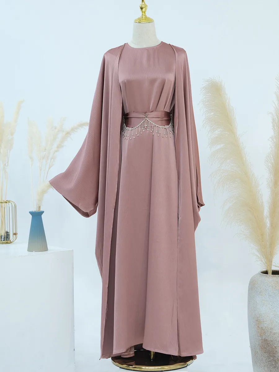 Vestidos Para Mujer Мусульманские женщины Абая Дубай Роскошное платье макси с цепочкой