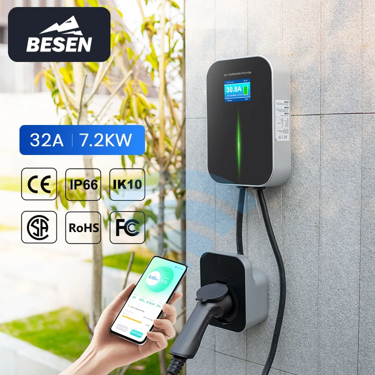 

BESEN LEVEL 2 APP EV CHARGER 32A 7kW WALLBOX ELECTRIC CAR CHARGING SOLUTIONS