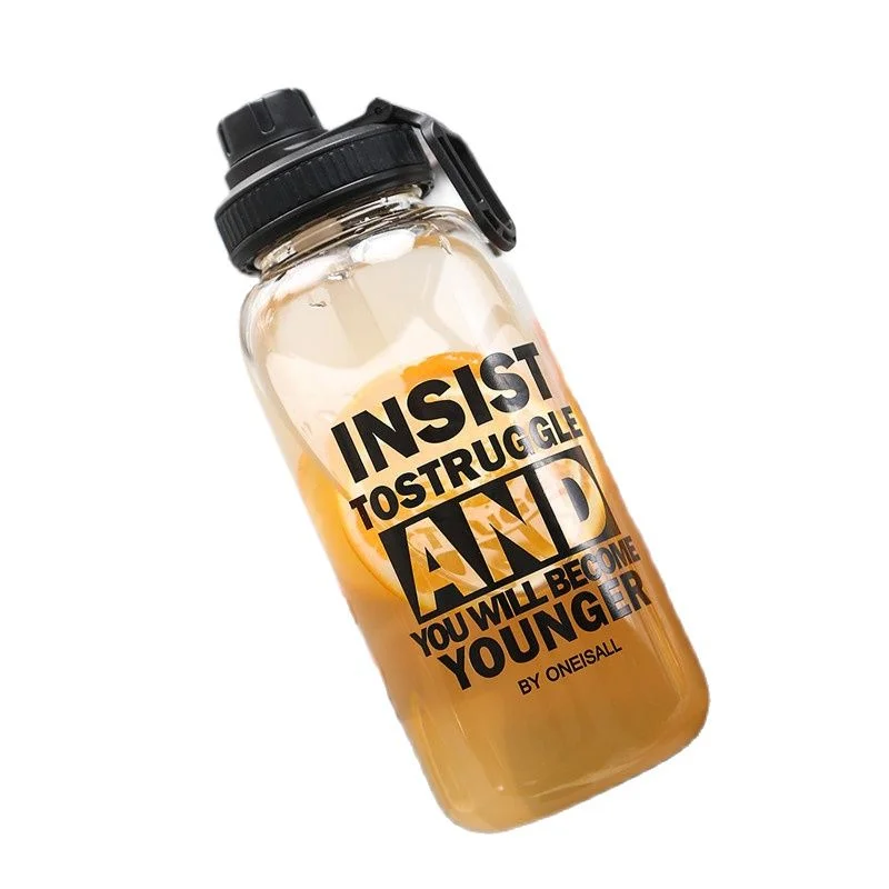 

Oneisall Glass Water Bottle Sport Outdoor Bottles Water Portable Shaker Glass Bottlla 600ml 1000ml for Kids Men Women Bottlas