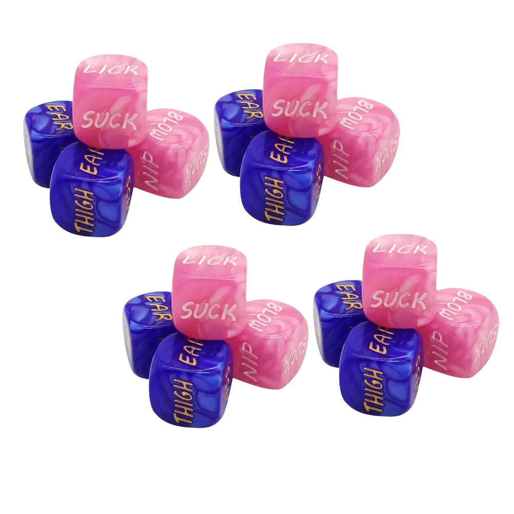 

16pcs Exciting English Appeal Dices Pearl-grained Sieve Toys for Lovers