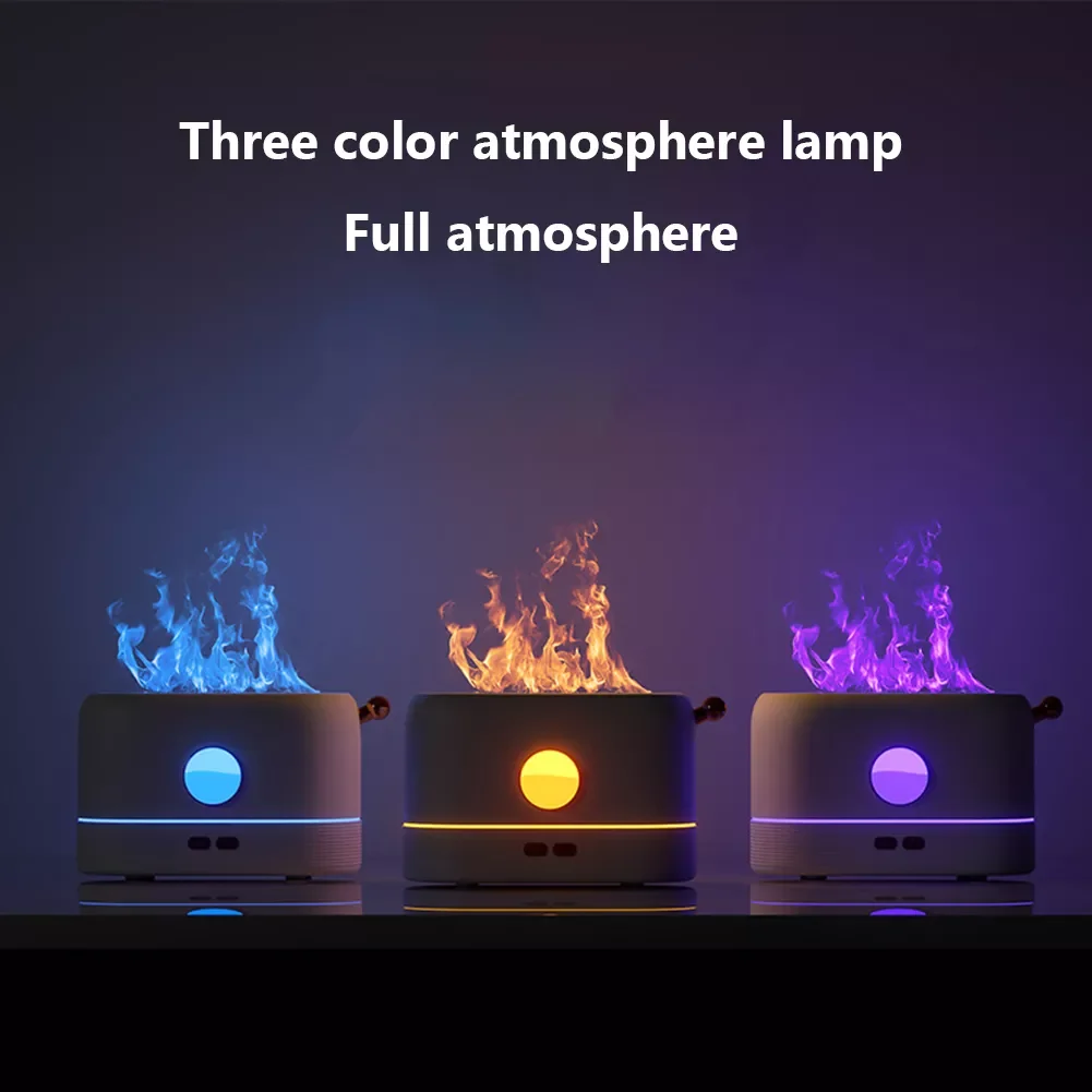 3 Color Flame Lamp Air Humidifier Essential Oil Aroma Diffuser Fragrance Mist Maker Ultrasonic Aromatherapy Diffuser Humidifier