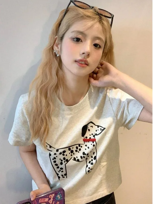 Футболка женская короткая в американском стиле облегающий топ с коротким