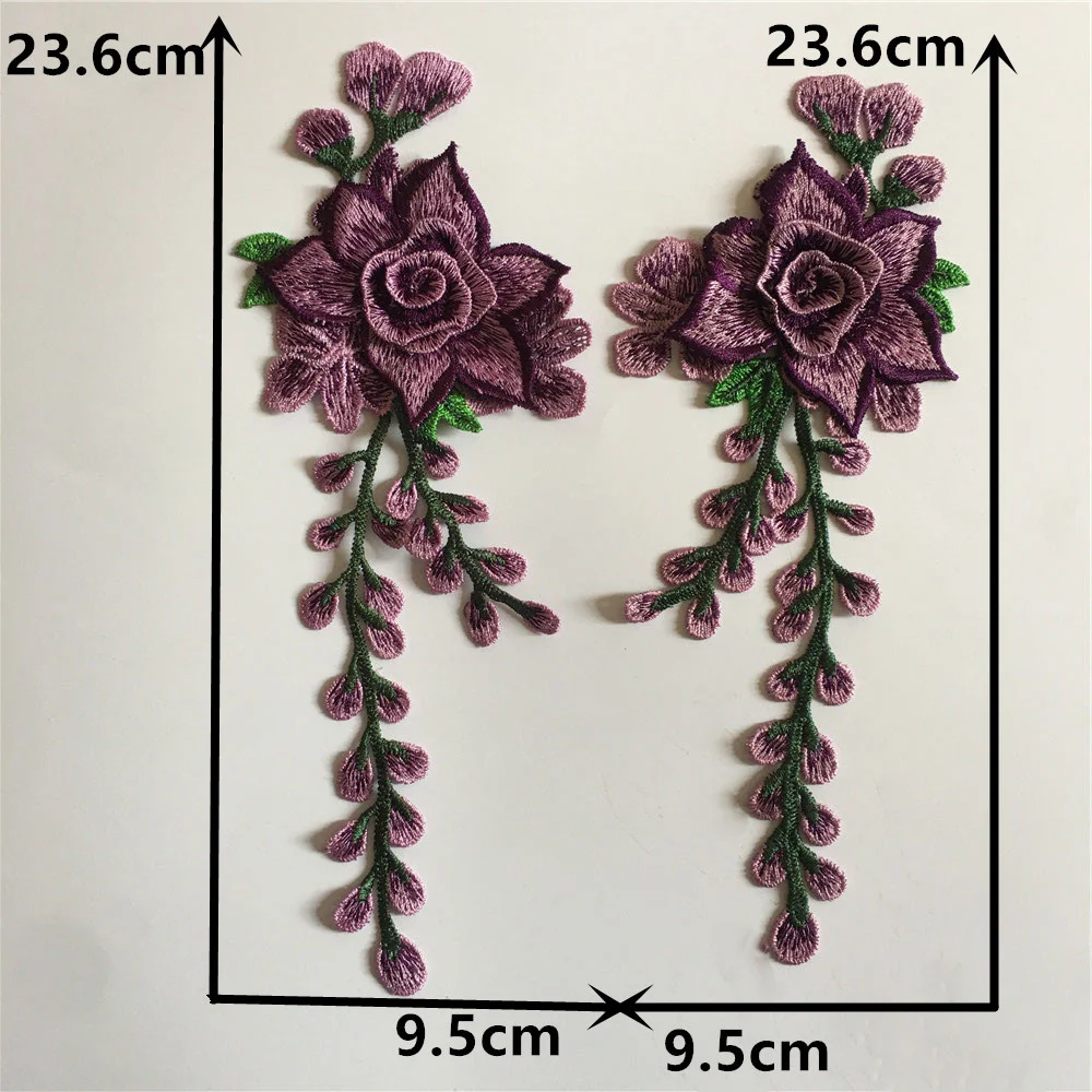 Fashion DIY handmade sewing corsage to flower embroidery medium orchid patch cheongsam dress costume clothing accessories