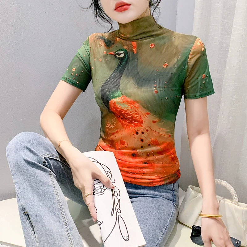 Уличная одежда в европейском стиле футболка для женщин модные топы с принтом