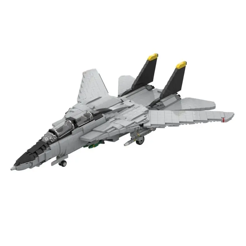 

Military Plane USA F-14 Tomcat Fighter Model Building Block Navy Air Force Aircrafts Weapons DIY Bricks Children Toys Gifts