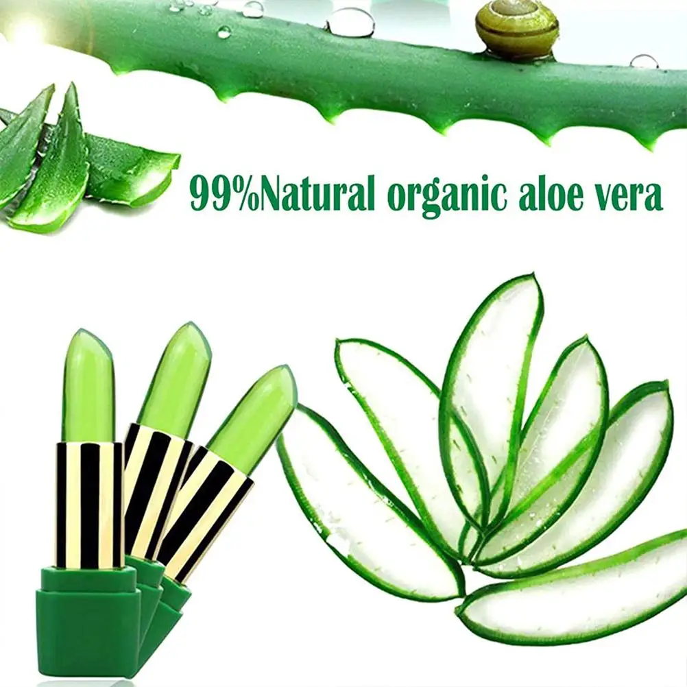 Aloe Vera Lipstick Long Lasting Color Changing Nourishing Lip Balm Moisturizing Gloss Care Beauty Cosmetics |