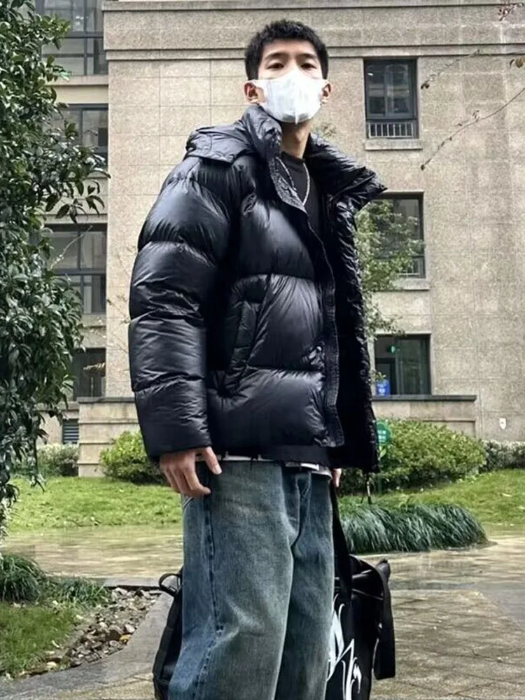 Фирменное мужское зимнее модное пальто с гусиным пухом