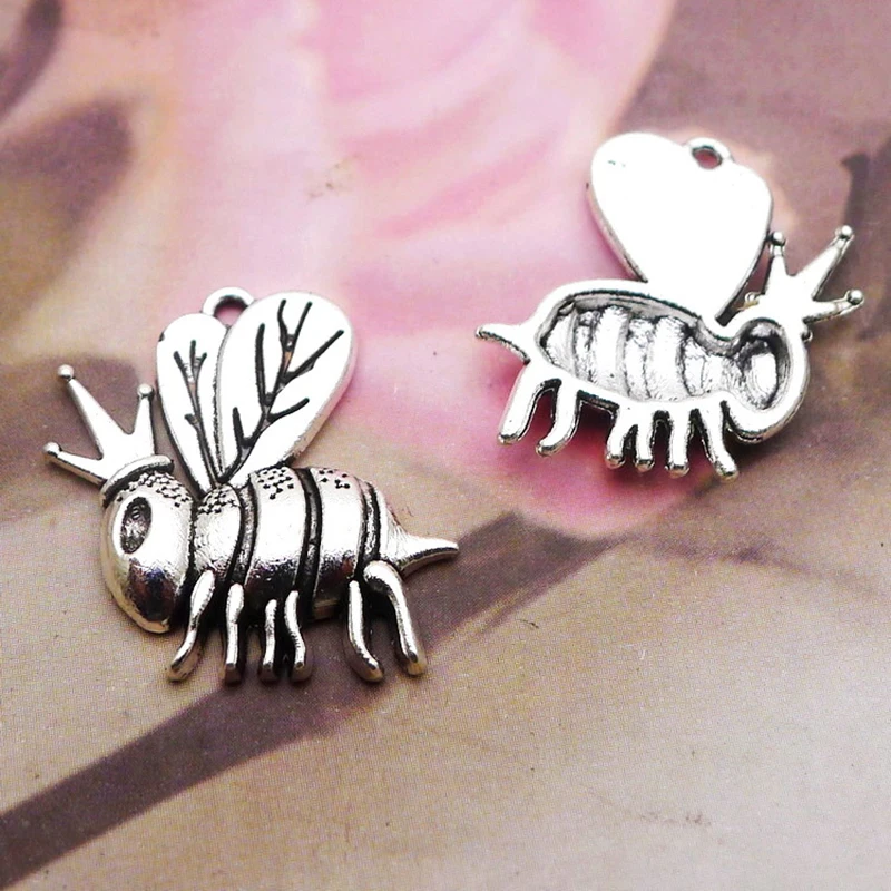 

RAINXTAR Trendy Alloy Animal Cute Bee Insect Charms 17*20mm 20pcs AAC621