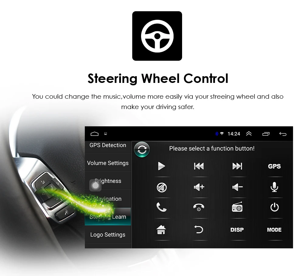 Автомобильный мультимедийный плеер универсальная стерео-магнитола на Android с