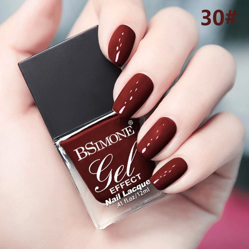 

Wine Red Nail Polish Nail Art Quick Dry Normal Without Lamp Nail Art Gel Solid Color UV Varnish Waterproof No-bake Nail Polish