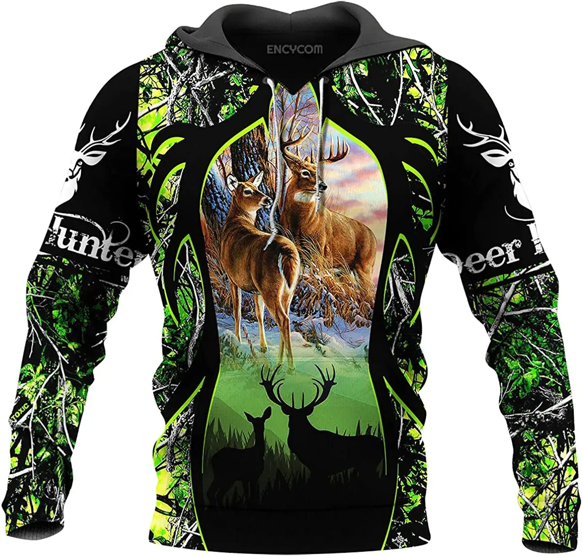 

Camo Flag Art 3D Deer Hunting Print Hoodie