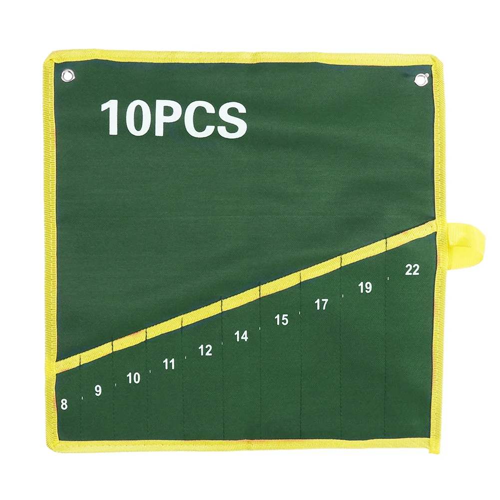 

6/8/10/12/14/25 Storage Organizer Bag Double Opening Offset Ring Spanner Kit Case Tool Bag Spanner Wrench Roll Up Pockets Pouch