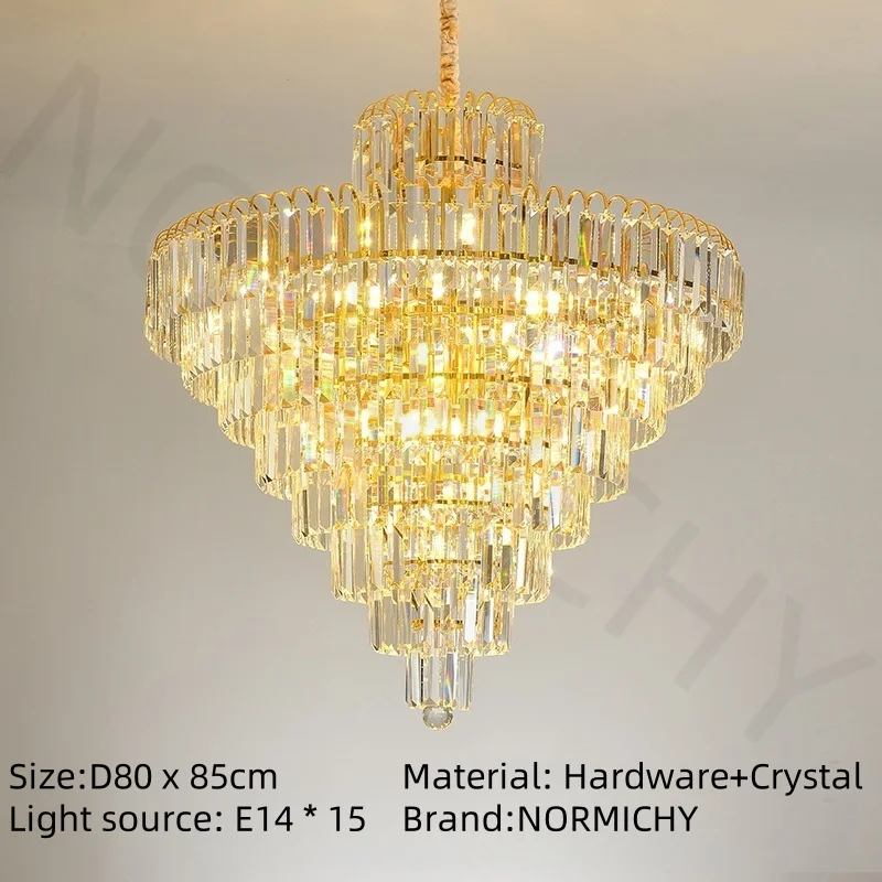 

Золотая хрустальная люстра NORMICHY