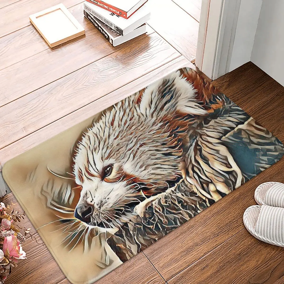 

Non-Slip Carpet Resting Red Panda Doormat Bedroom Kitchen Mat Welcome Home Rug